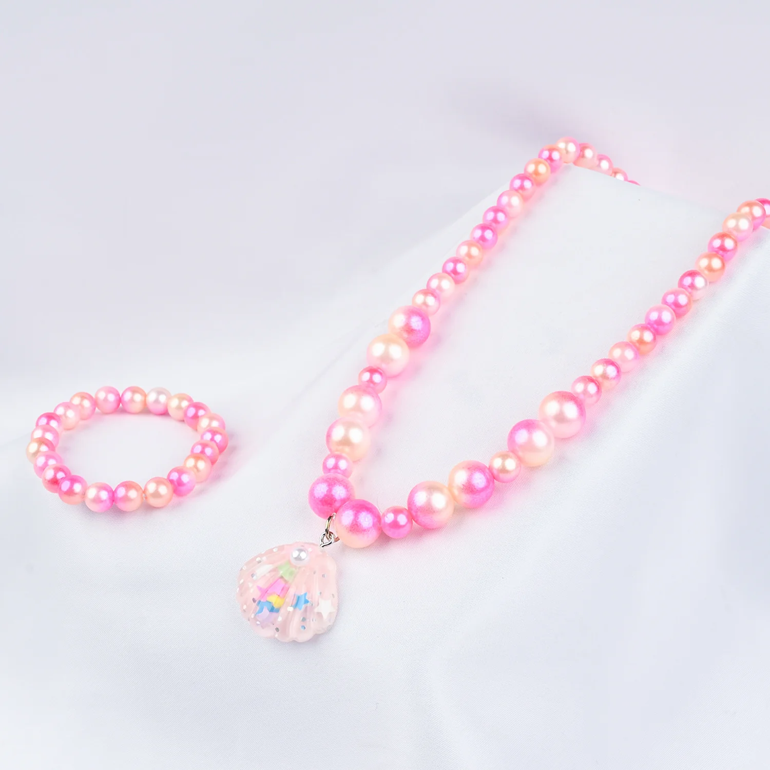GIRLS ELEGANT BEADED NECKLACE & BRACELET