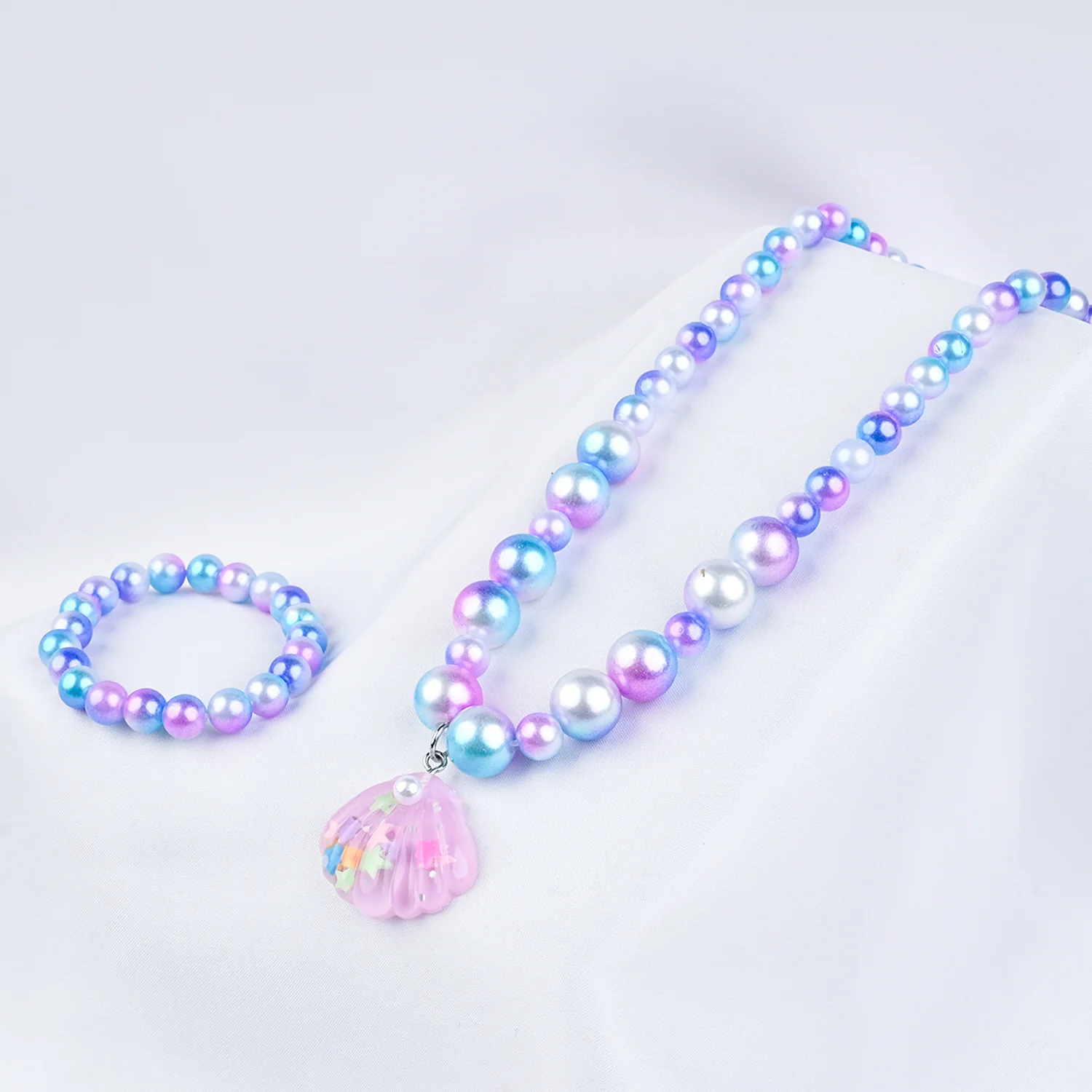 GIRLS ELEGANT BEADED NECKLACE & BRACELET