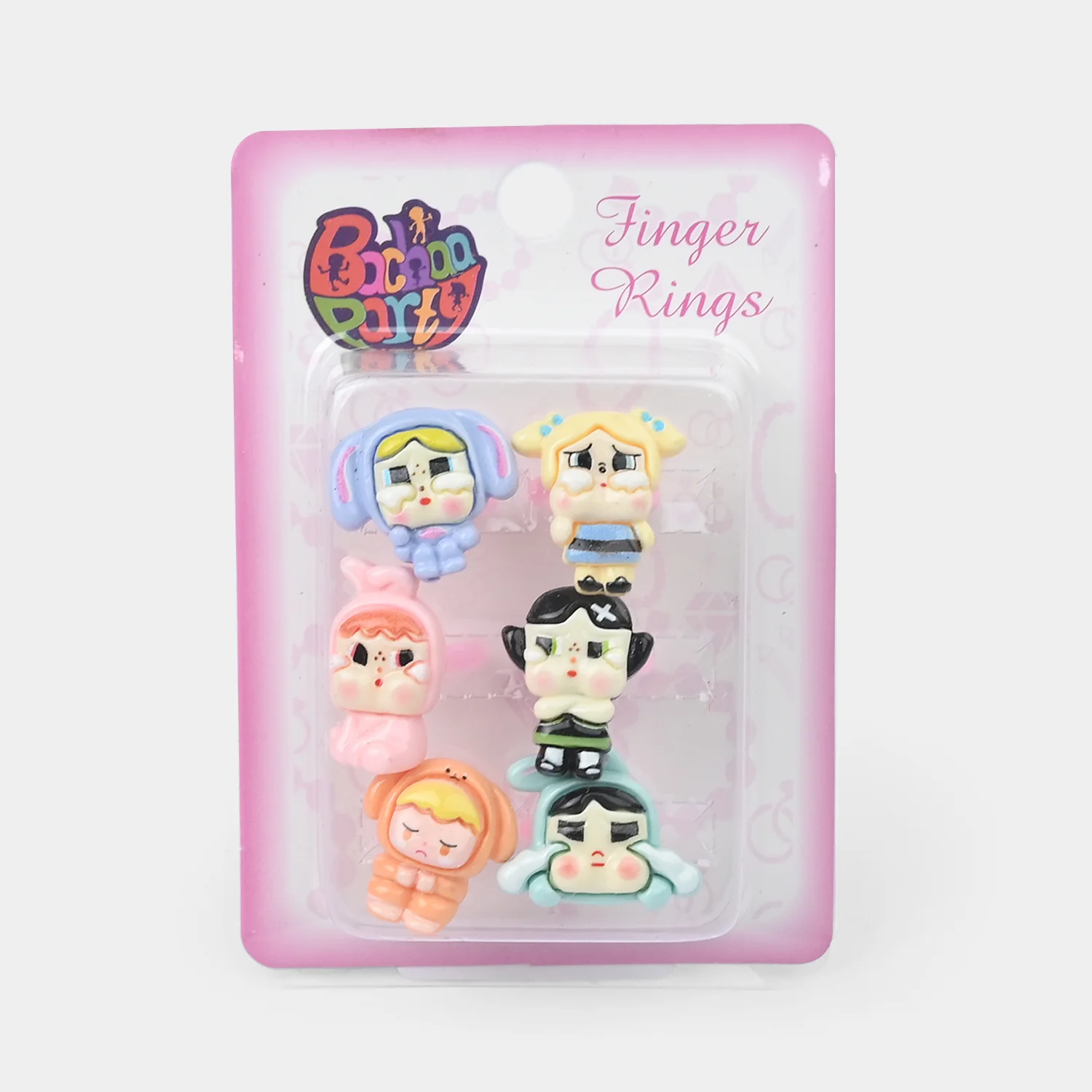 Cute Colorful Girls Ring Set | Pack of 6 - Image 3