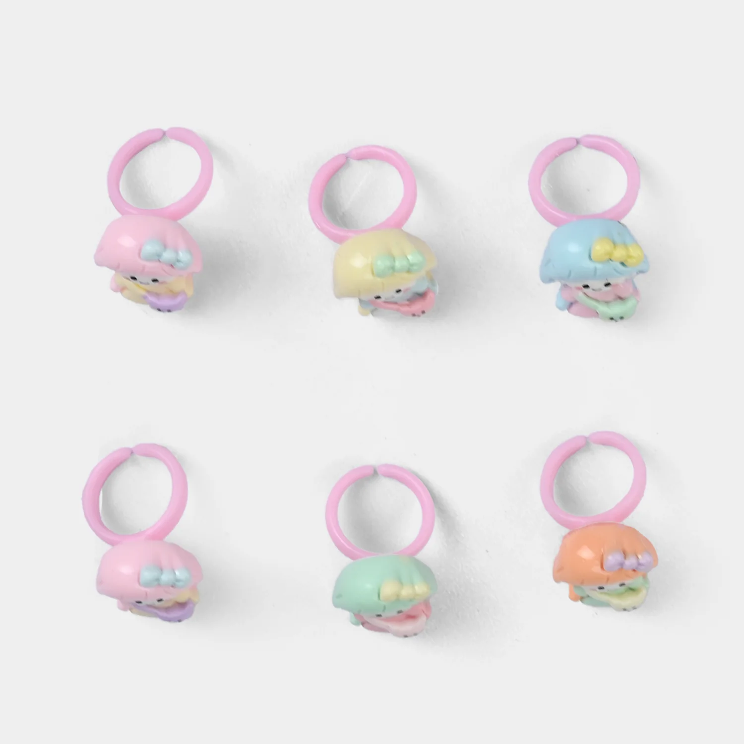 Cute Colorful Girls Ring Set | Pack of 6 - Image 2