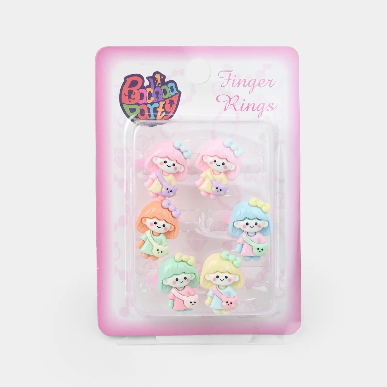 Cute Colorful Girls Ring Set | Pack of 6 - Image 3