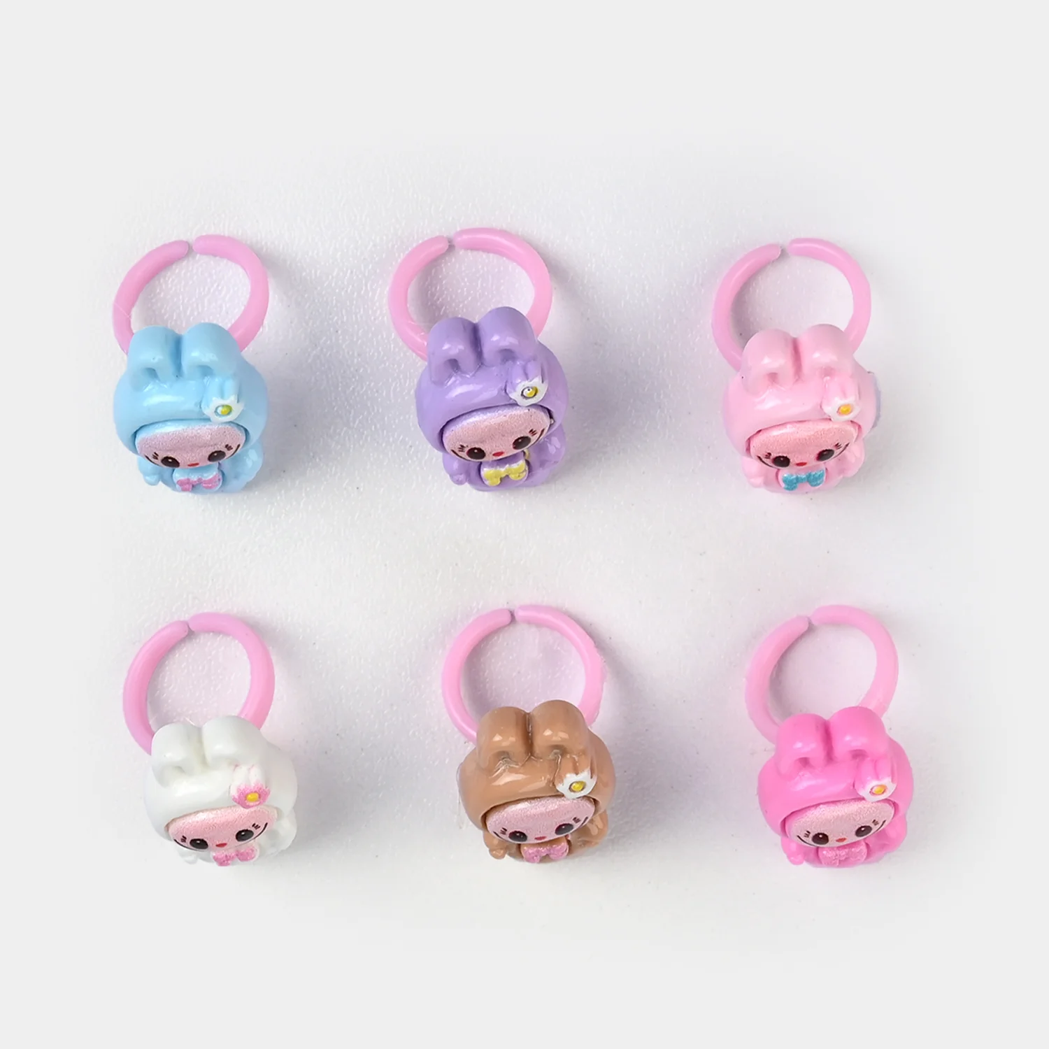 Cute Colorful Girls Ring Set | Pack of 6 - Image 2