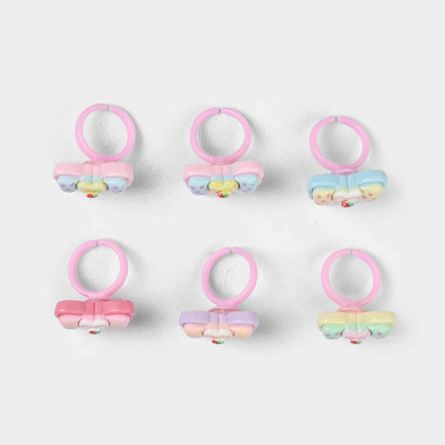 Cute Colorful Girls Ring Set | Pack of 6 - Image 2