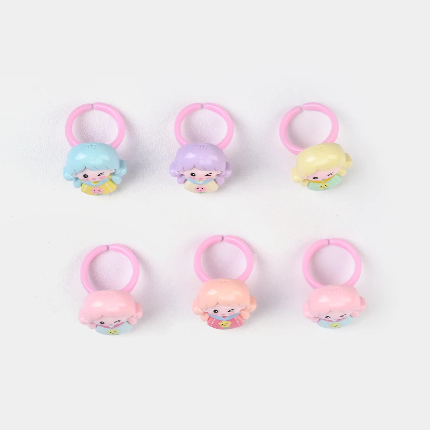 Cute Colorful Girls Ring Set | Pack of 6 - Image 2