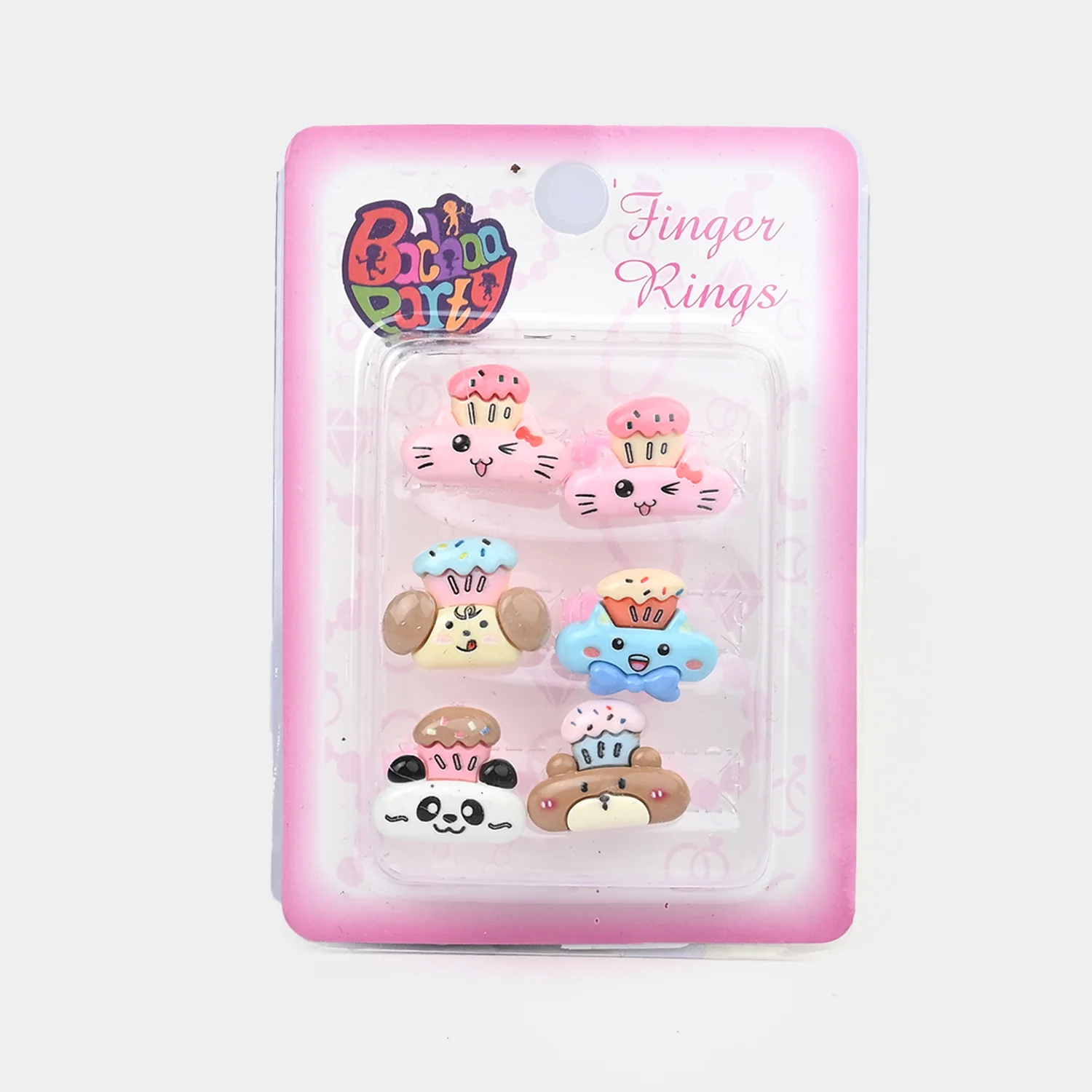 Cute Colorful Girls Ring Set | Pack of 6 - Image 3
