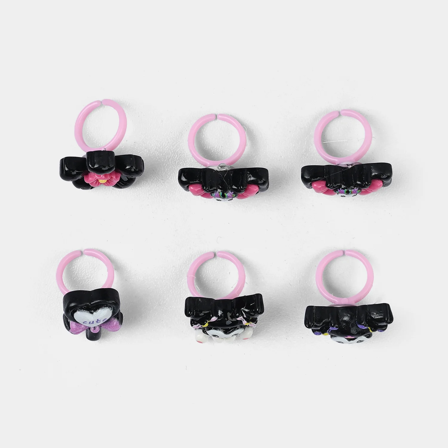 Cute Colorful Girls Ring Set | Pack of 6 - Image 2