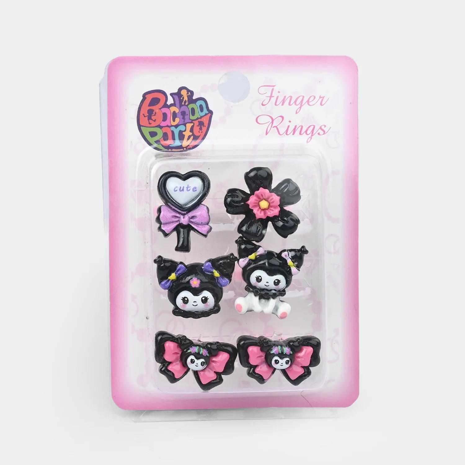 Cute Colorful Girls Ring Set | Pack of 6 - Image 3