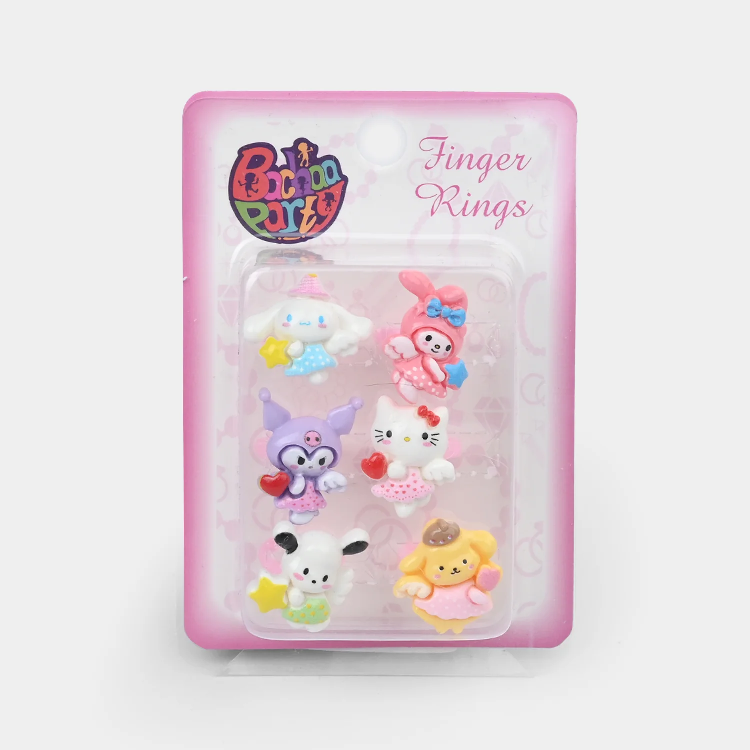 Cute Colorful Girls Ring Set | Pack of 6 - Image 3