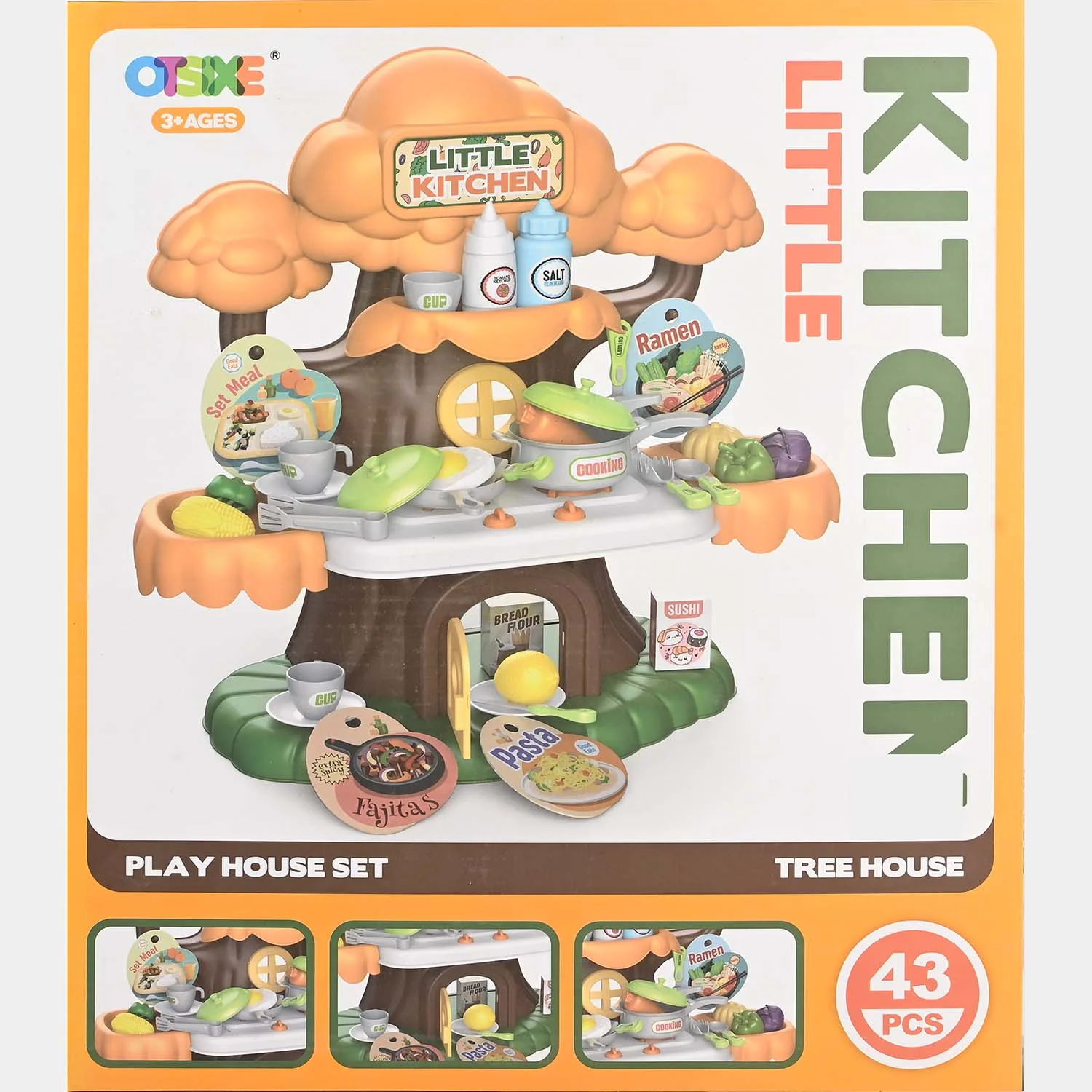 Kids Tree House Kitchen Play Set (43 Pieces) - Image 3