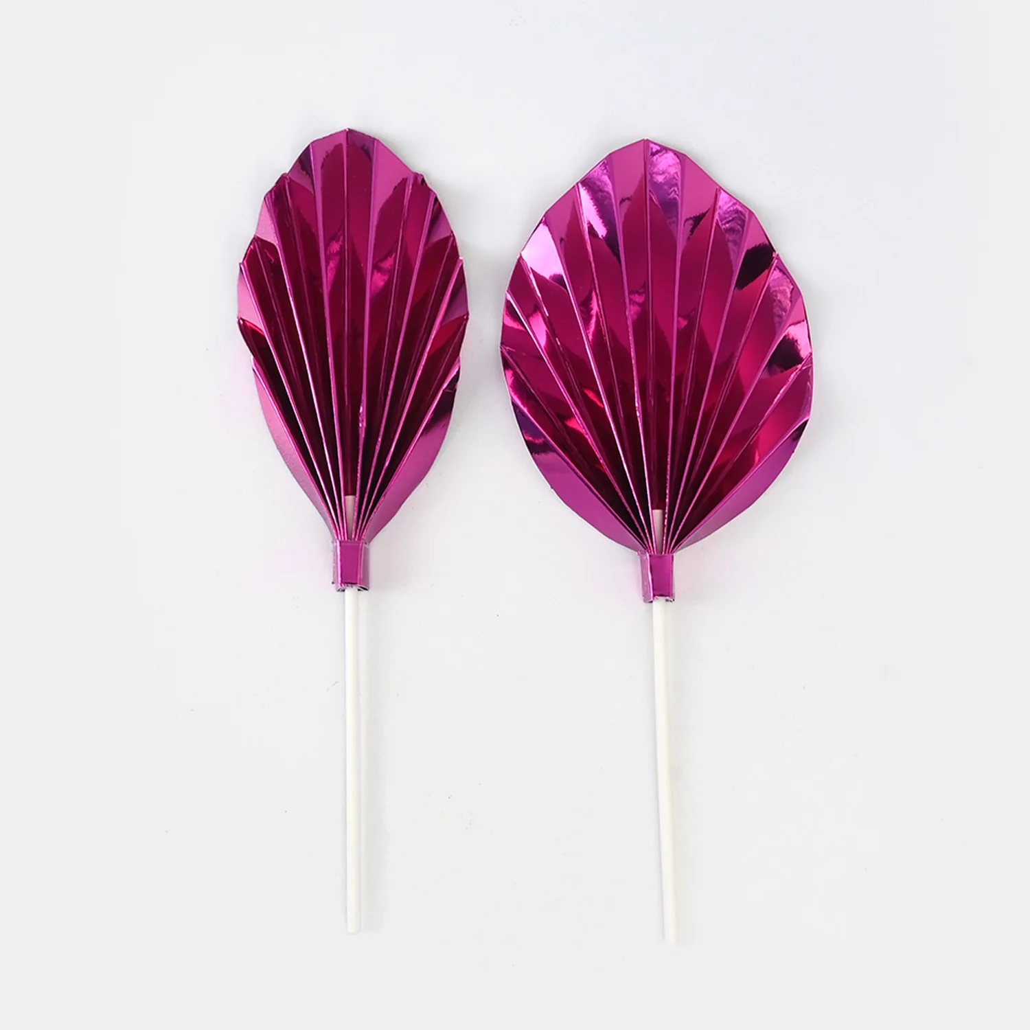 Metallic Palm Leaf Cake Toppers