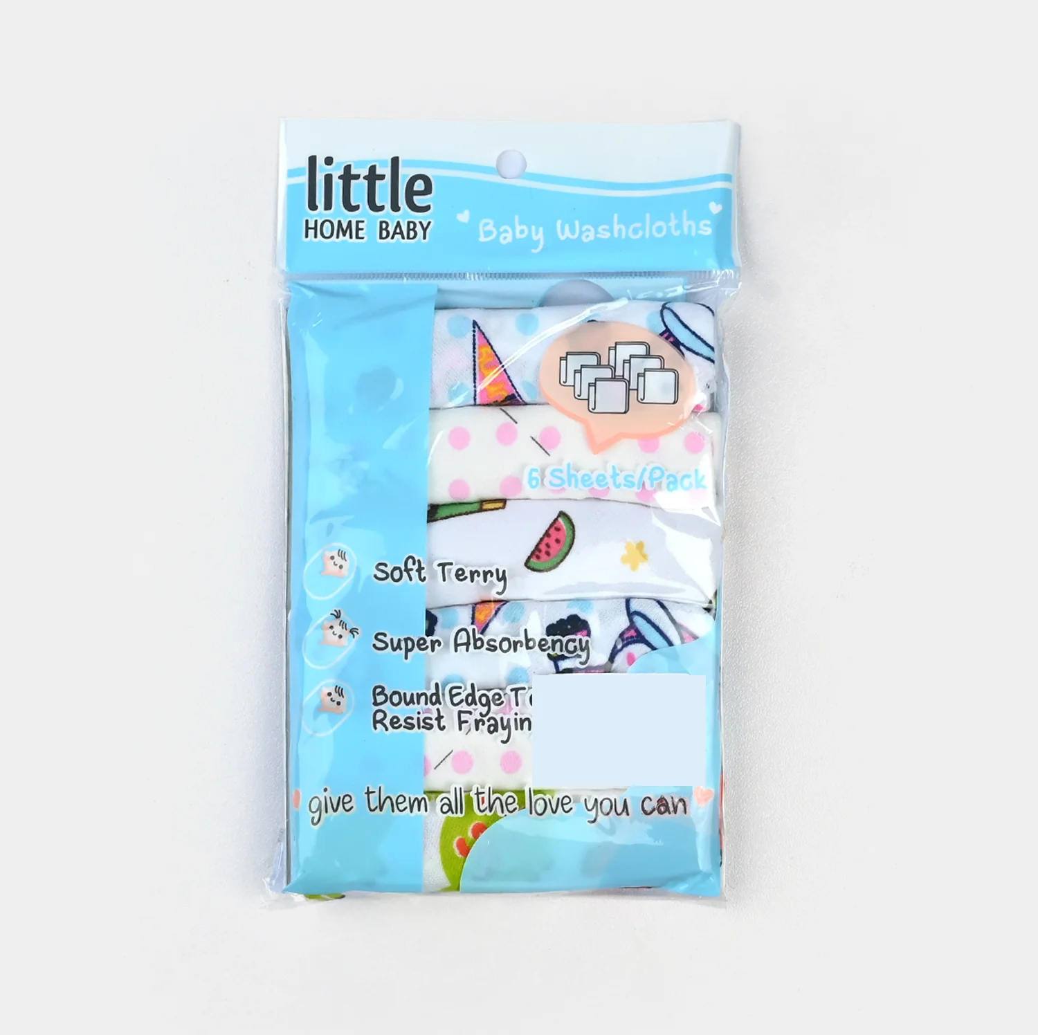 Baby Face towels/Washcloths 6Pcs - Image 3