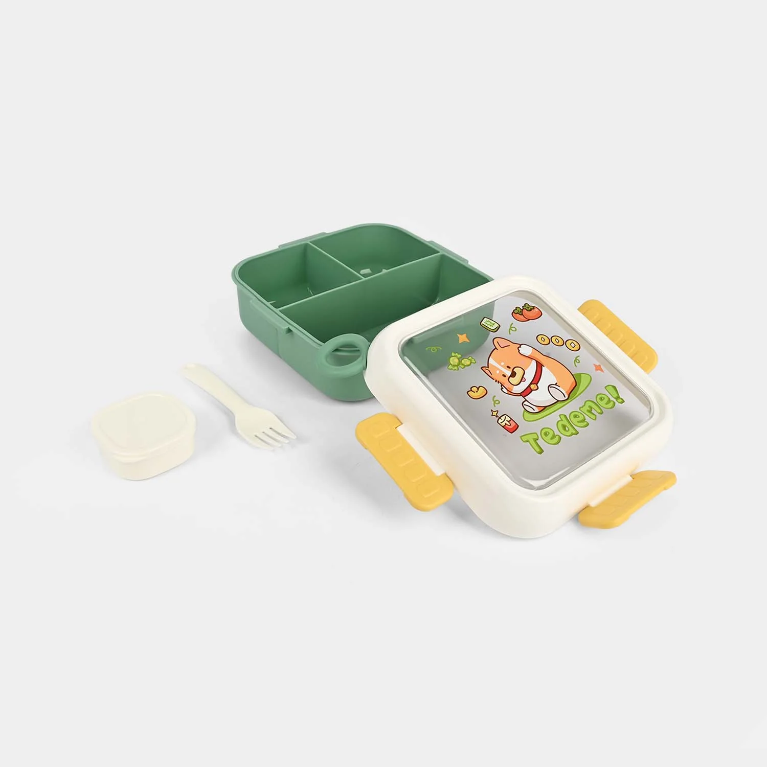 Kids Lunch Box Plastic | Green - Image 2