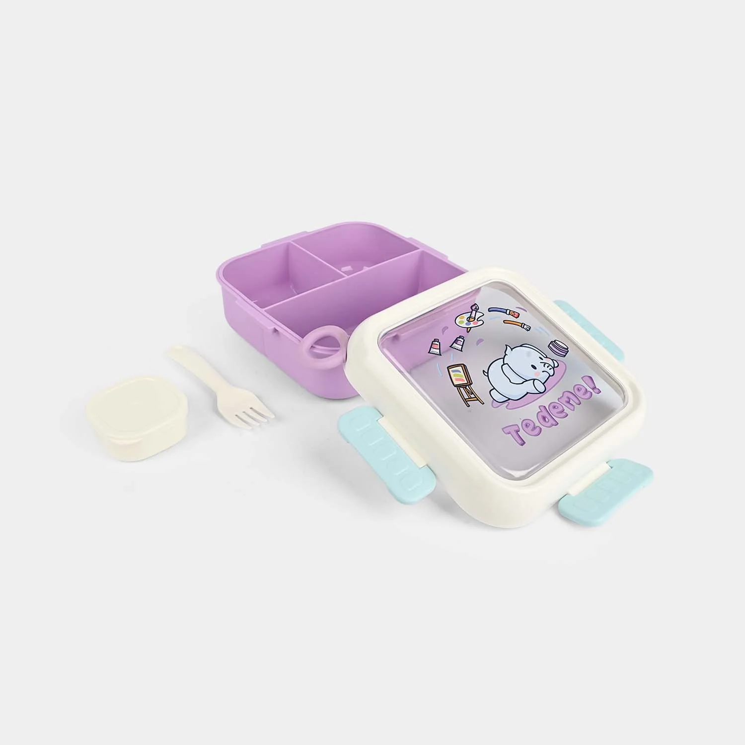 Kids Lunch Box Plastic | Purple - Image 2