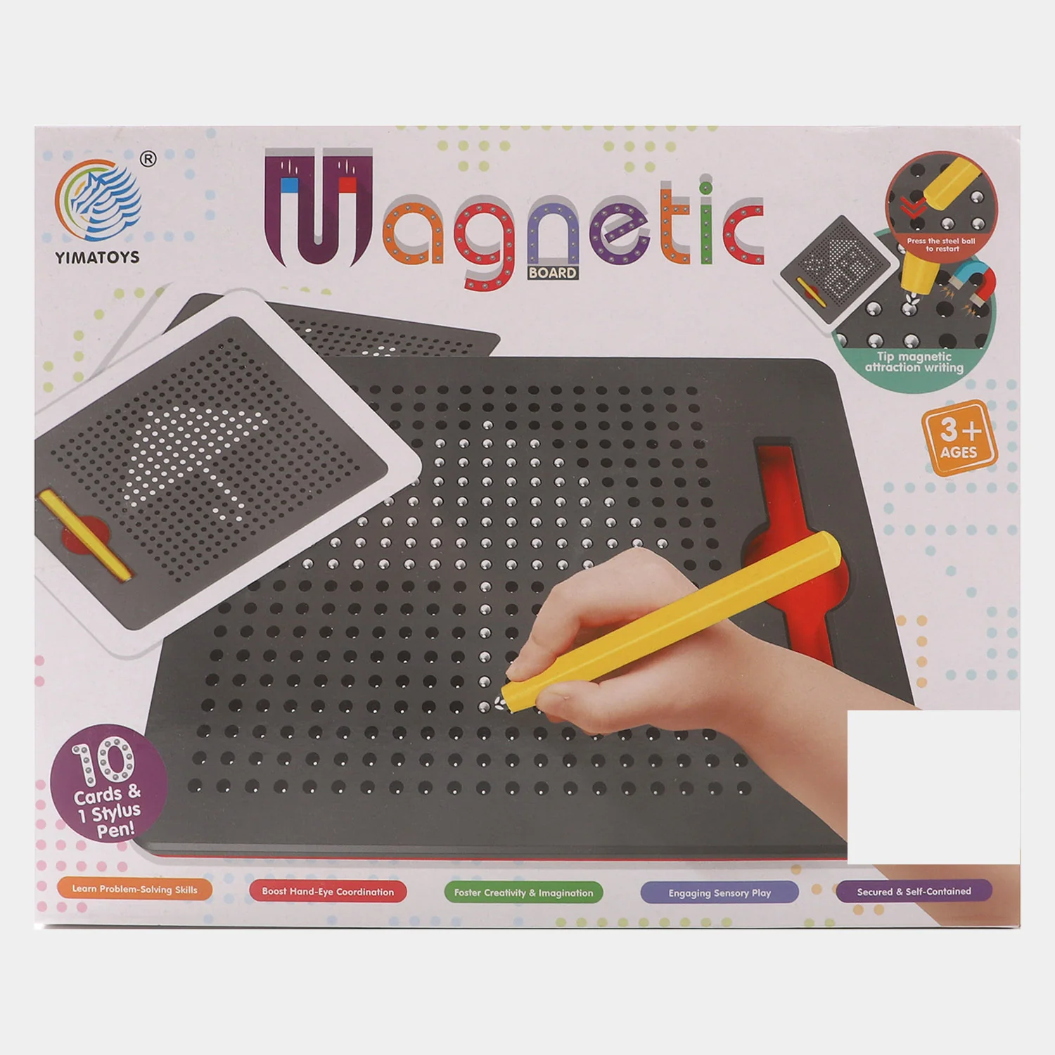 Magnetic Drawing Board +10 Cards For Kids - Image 2