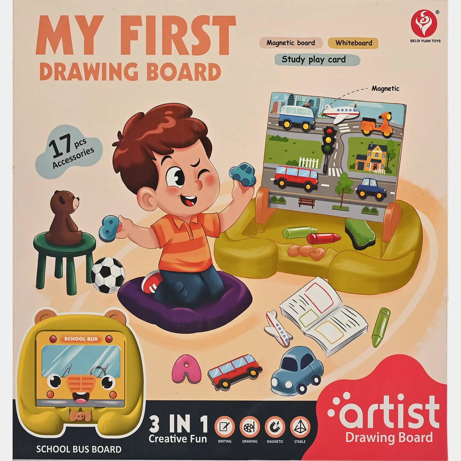 Magnetic Puzzle Cartoon Drawing Board - Image 5