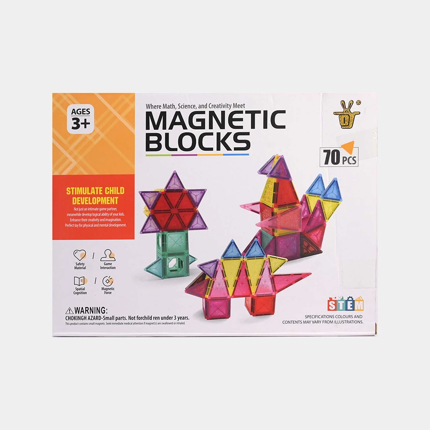 Magnetic Tiles Building Blocks | 70PCs - Image 4