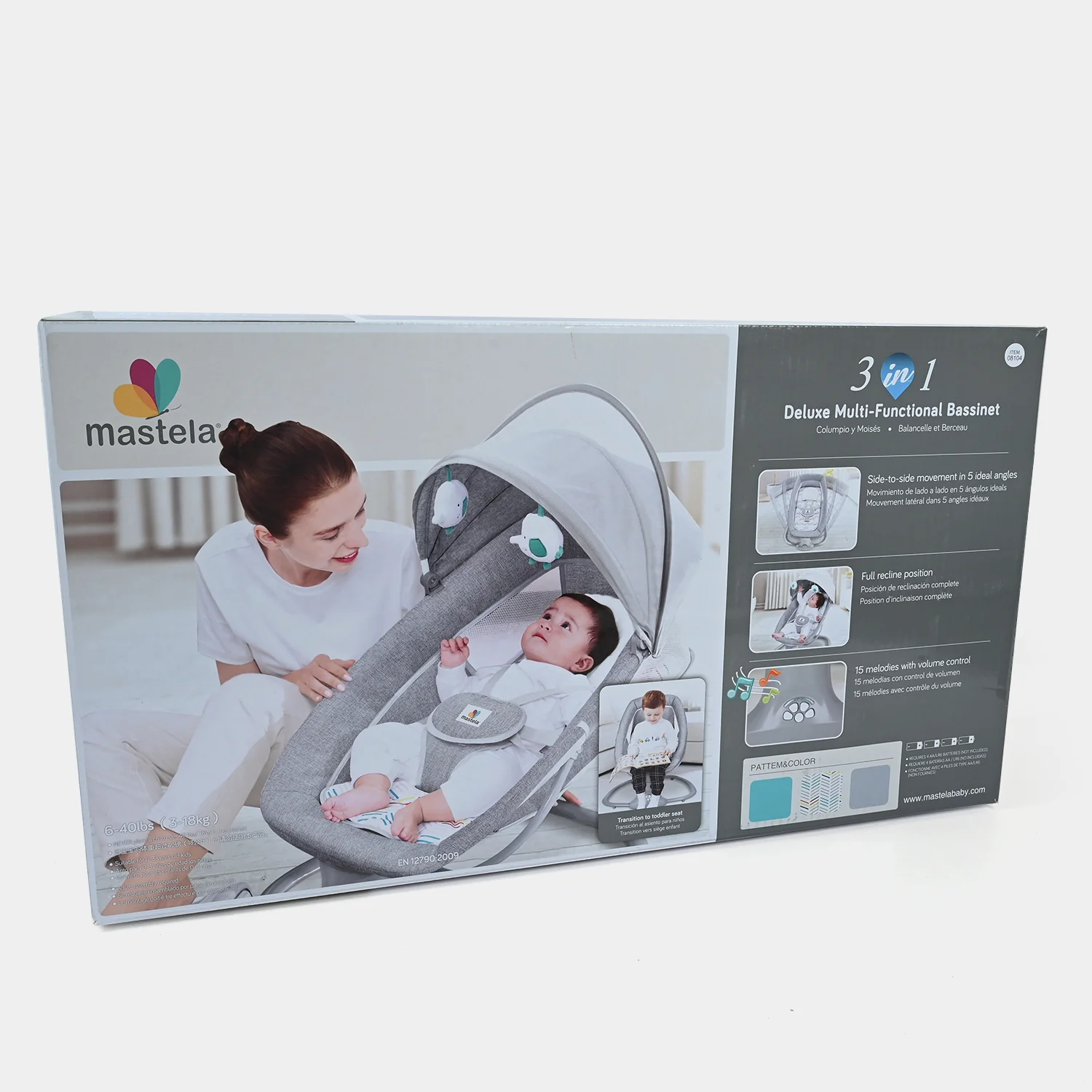 Mastela 3 in 1 Multi Functional Auto Swing 8104 Grey - Image 4