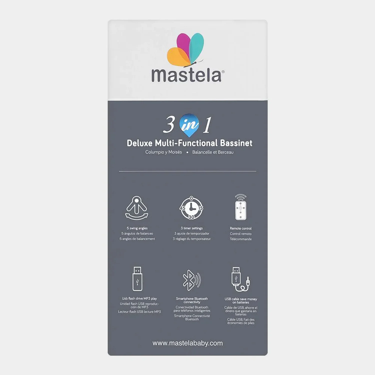 Mastela 3 in 1 Multi Functional Auto Swing 8104 Grey - Image 7