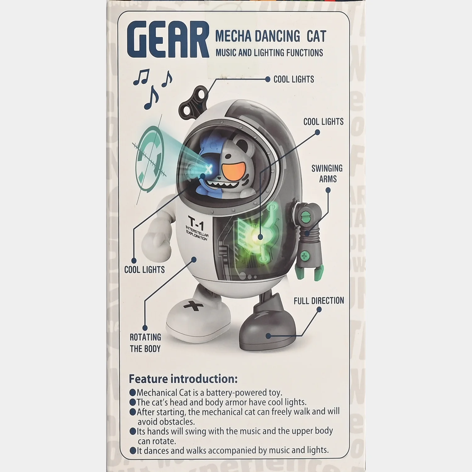 Gear Mechanical Dancing Cat with Light & Sound - Image 7