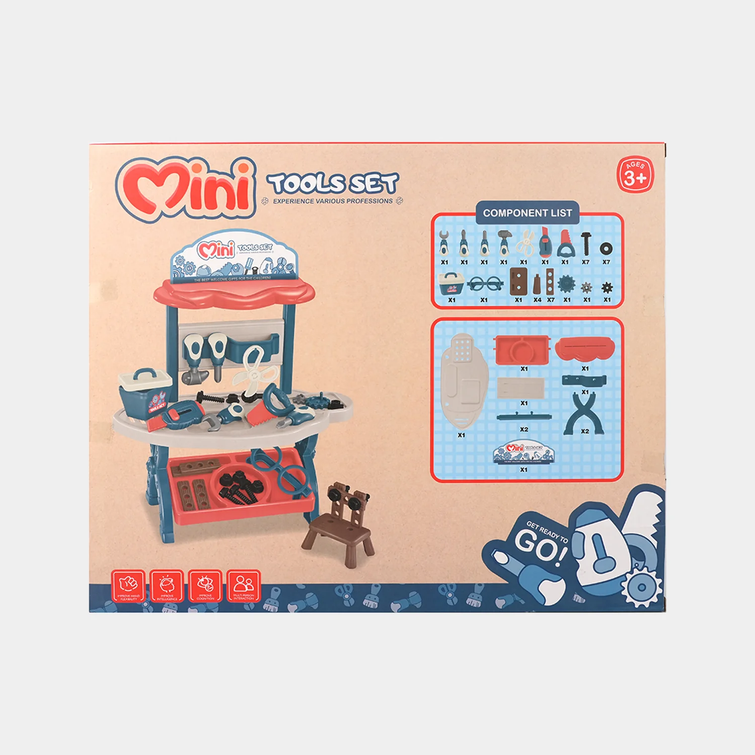 Mini Tools Set with & Workbench (48 Pieces) - Image 3