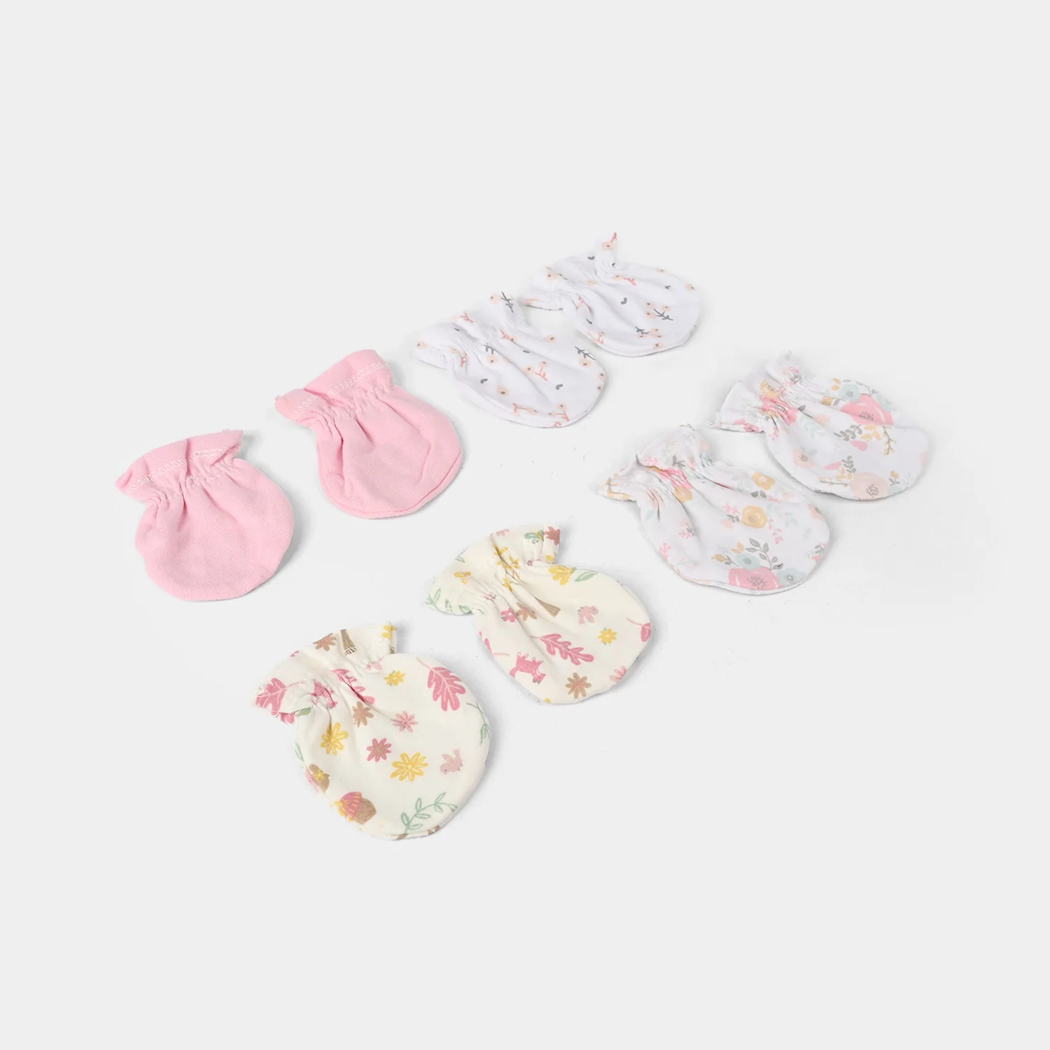 Cotton Mittens Set 4 Pair