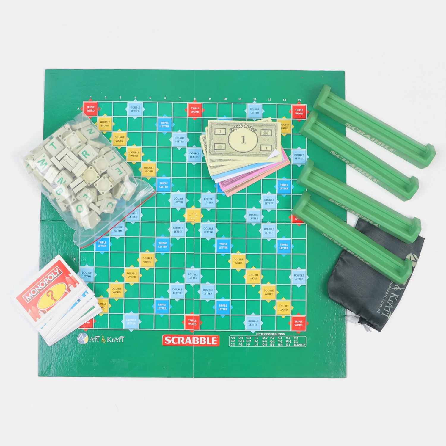 2 in 1 Monopoly & Scrabble Board Game For Kids - Image 4