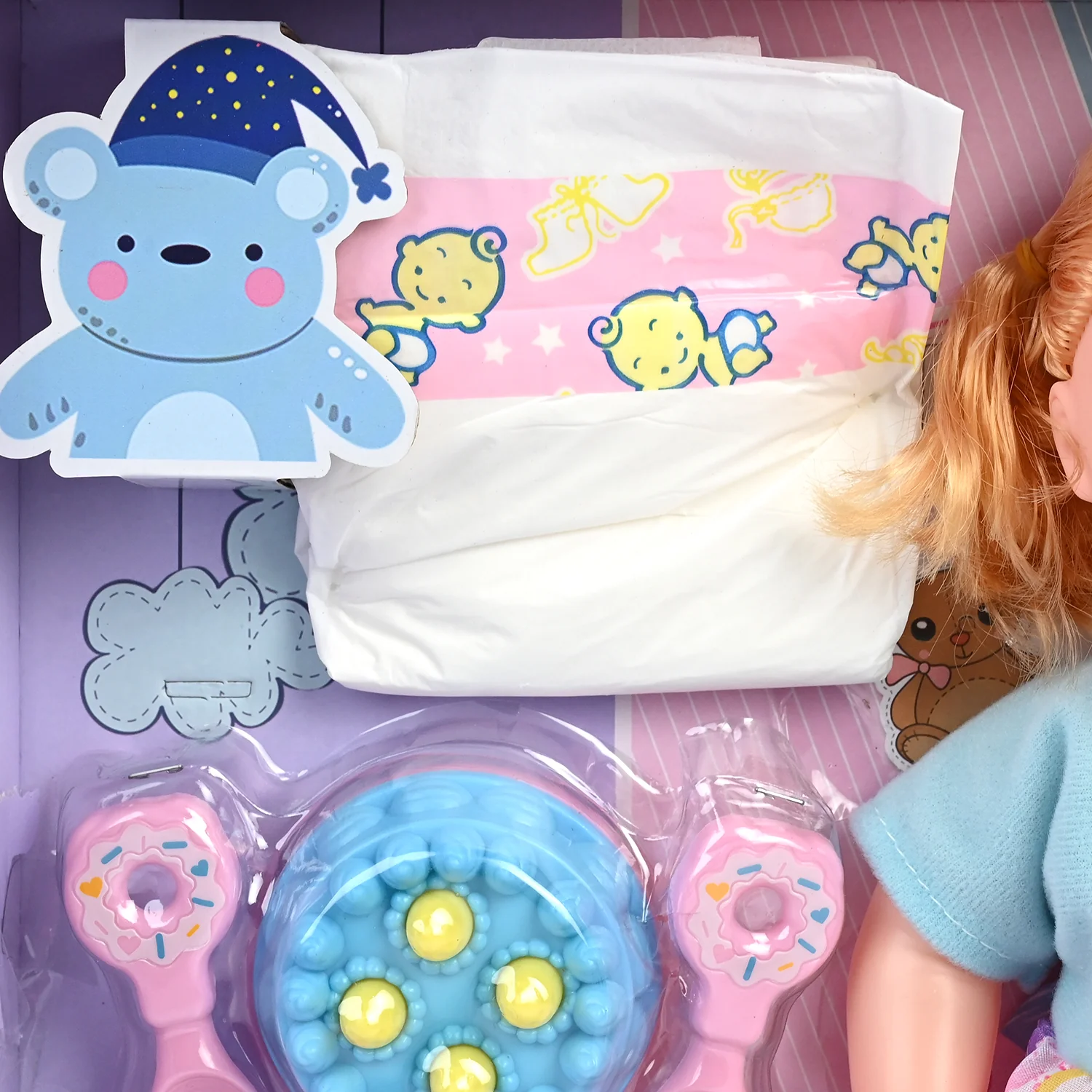 Moveable Eyes Baby Doll Playset with Accessories - Image 5