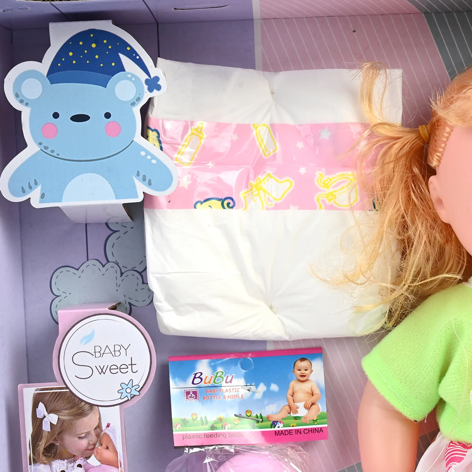 Moveable Eyes Baby Doll Playset with Accessories - Image 4