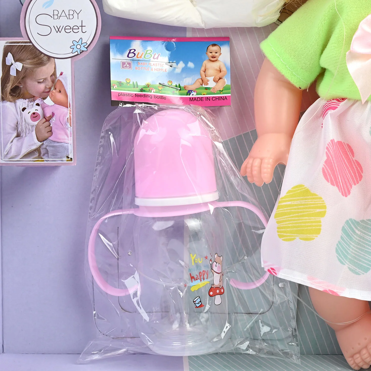 Moveable Eyes Baby Doll Playset with Accessories - Image 5