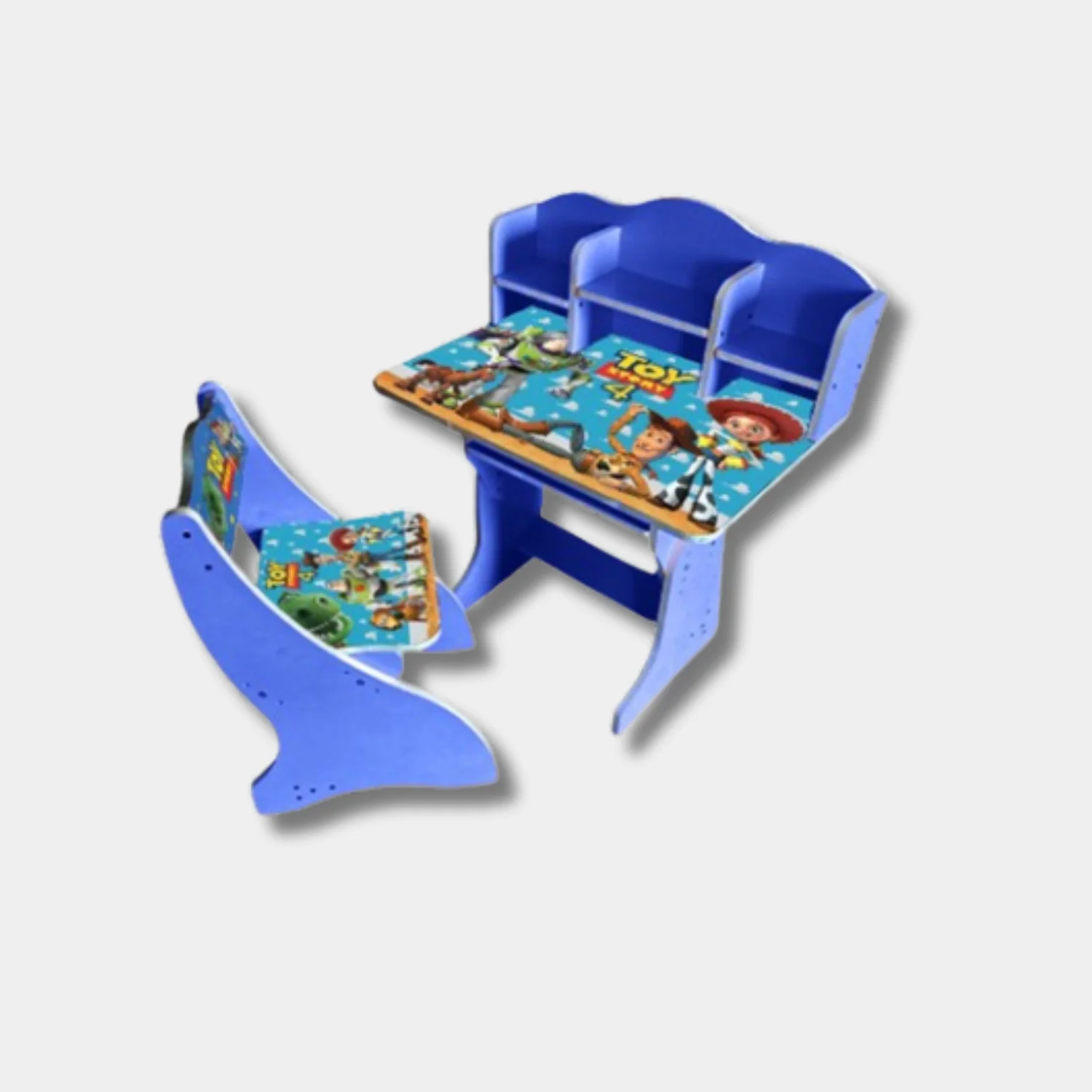 Multipurpose Adjustable Character Printed Study Activity Table With 1 Chair