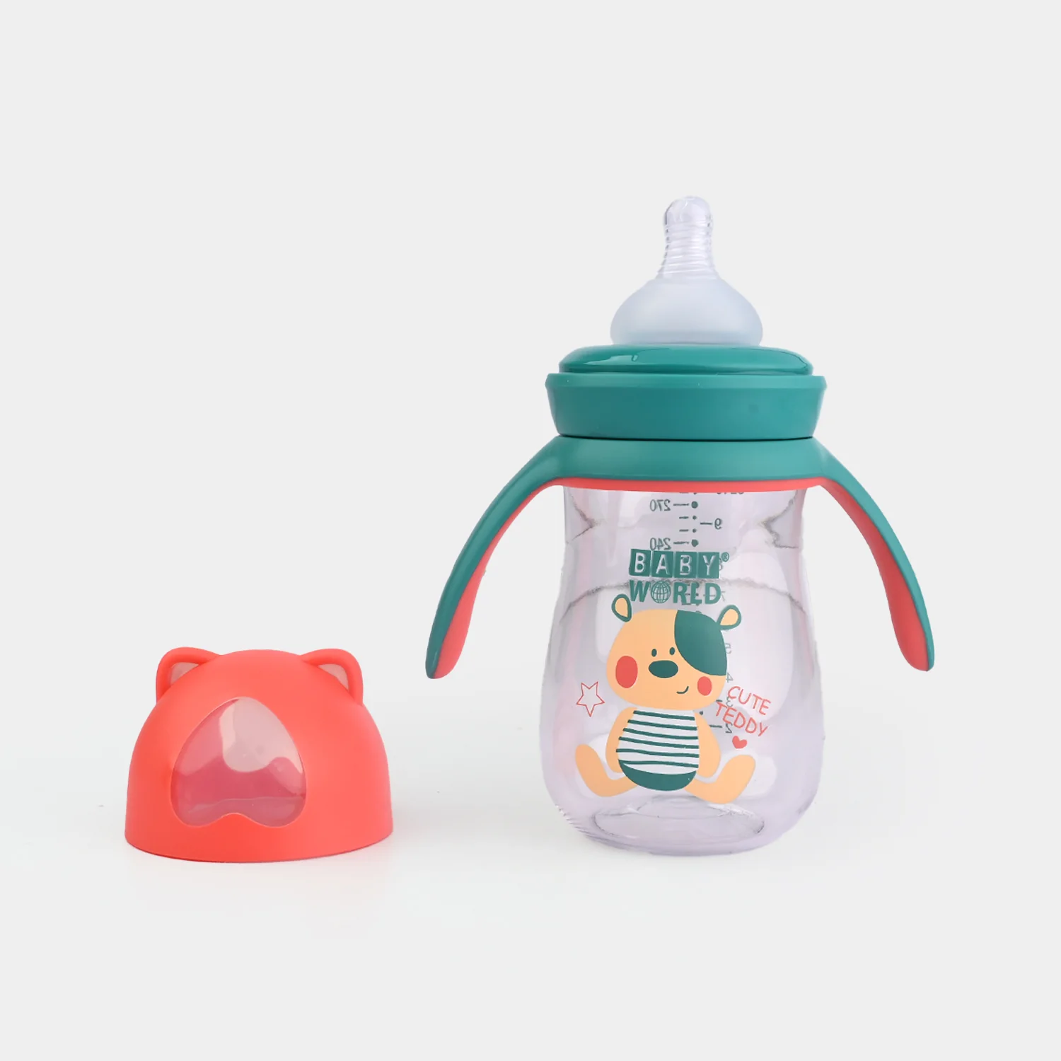 Mushroom Wide Neck Feeder Bottle 10Oz Orange - Image 2