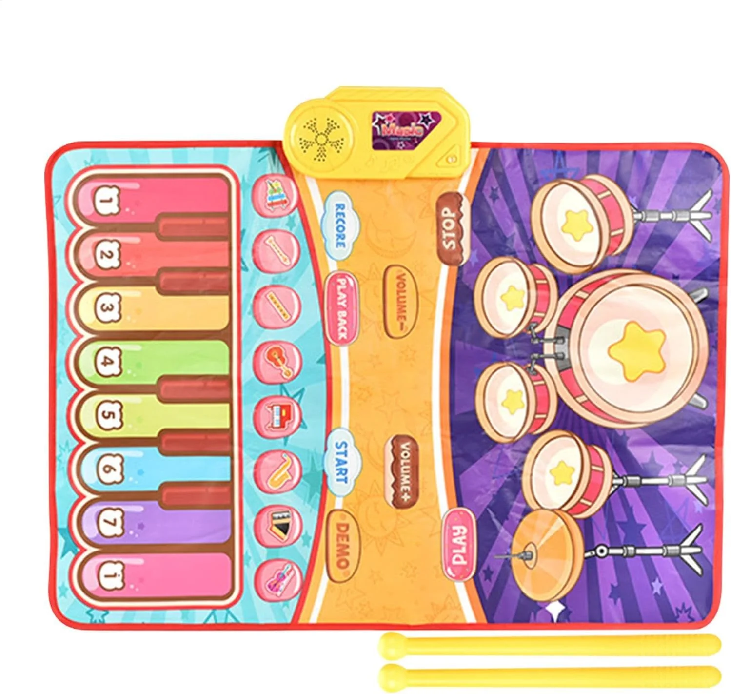 Musical Play Mat Multiple Instruments Sound Effects