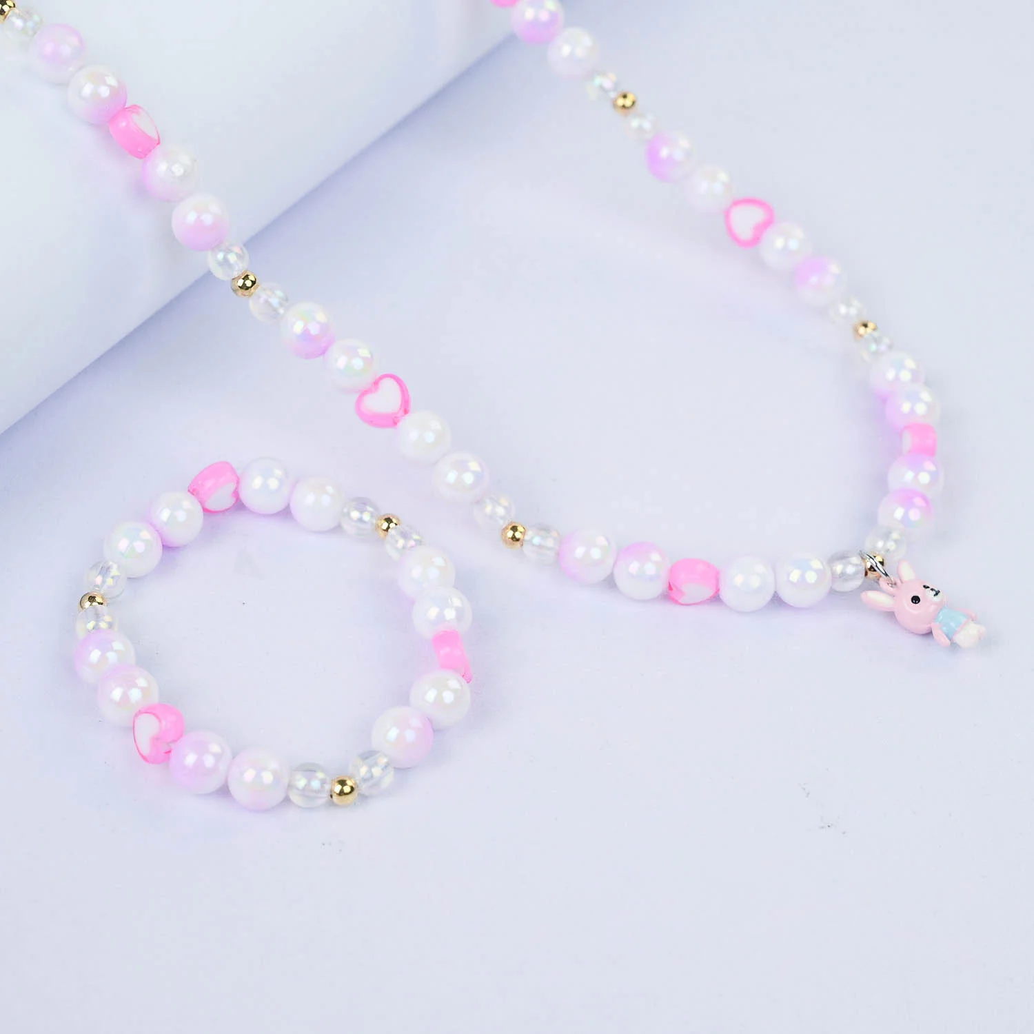 CHARM BEADED NECKLACE & BRACELET FOR GIRLS - Image 2