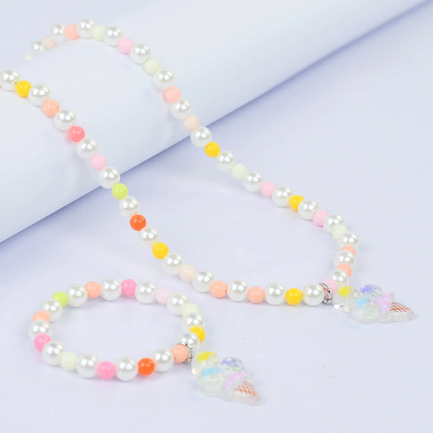 CHARM BEADED NECKLACE & BRACELET FOR GIRLS
