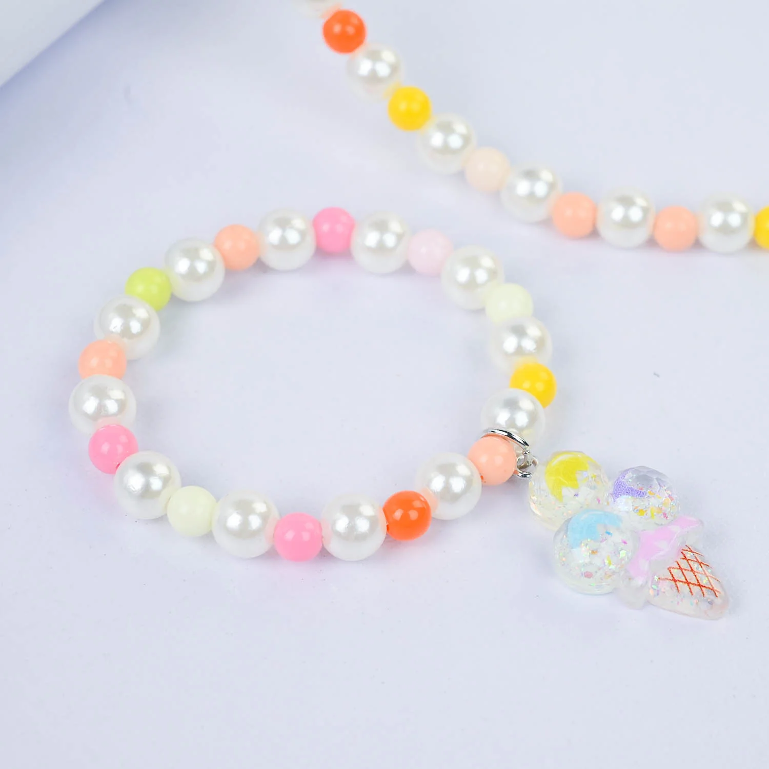 CHARM BEADED NECKLACE & BRACELET FOR GIRLS - Image 3