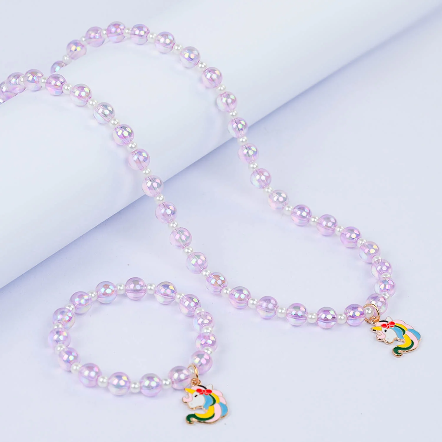CHARM BEADED NECKLACE & BRACELET FOR GIRLS