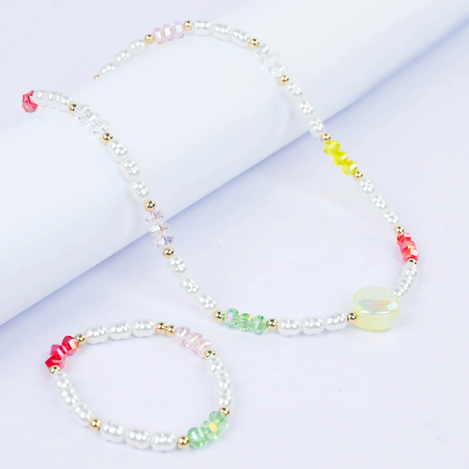 CHARM BEADED NECKLACE & BRACELET FOR GIRLS