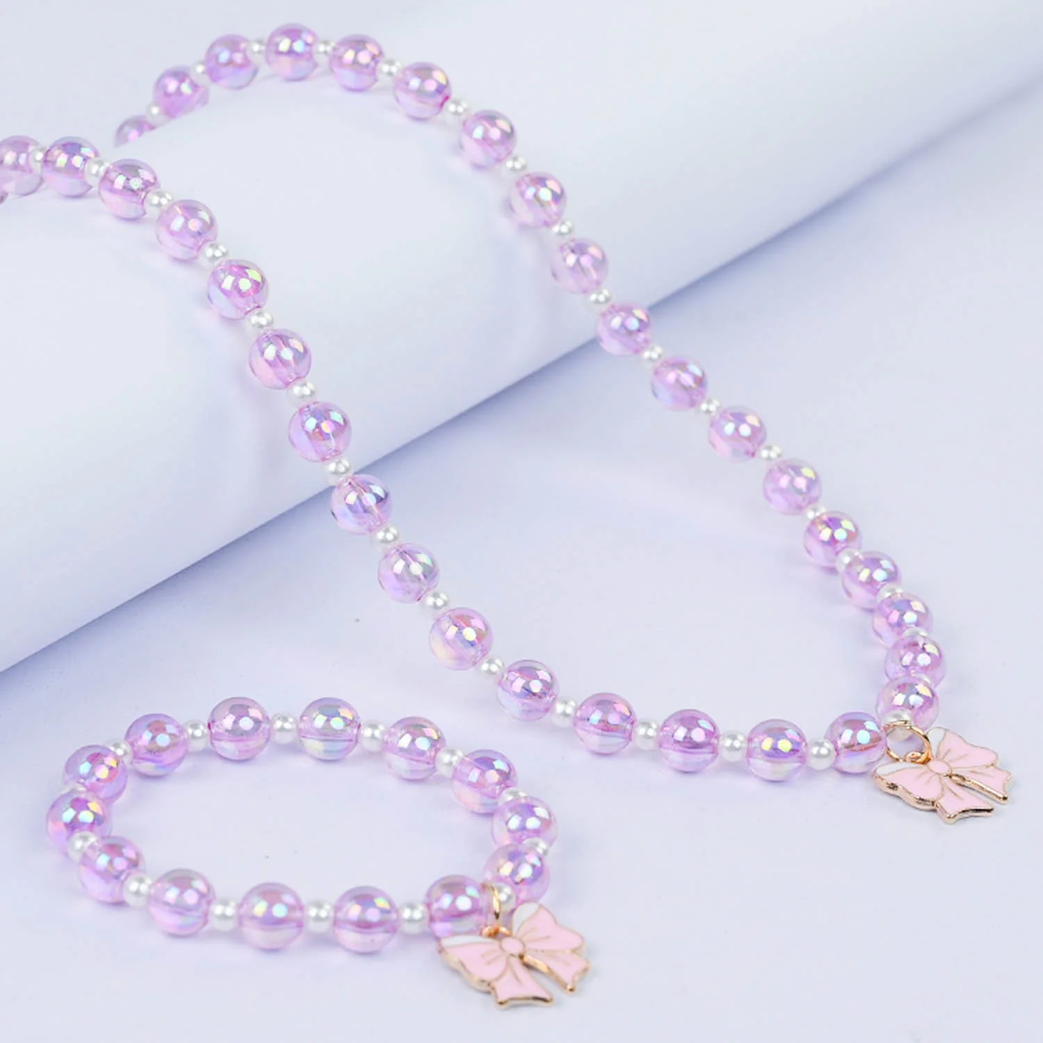CHARM BEADED NECKLACE & BRACELET FOR GIRLS