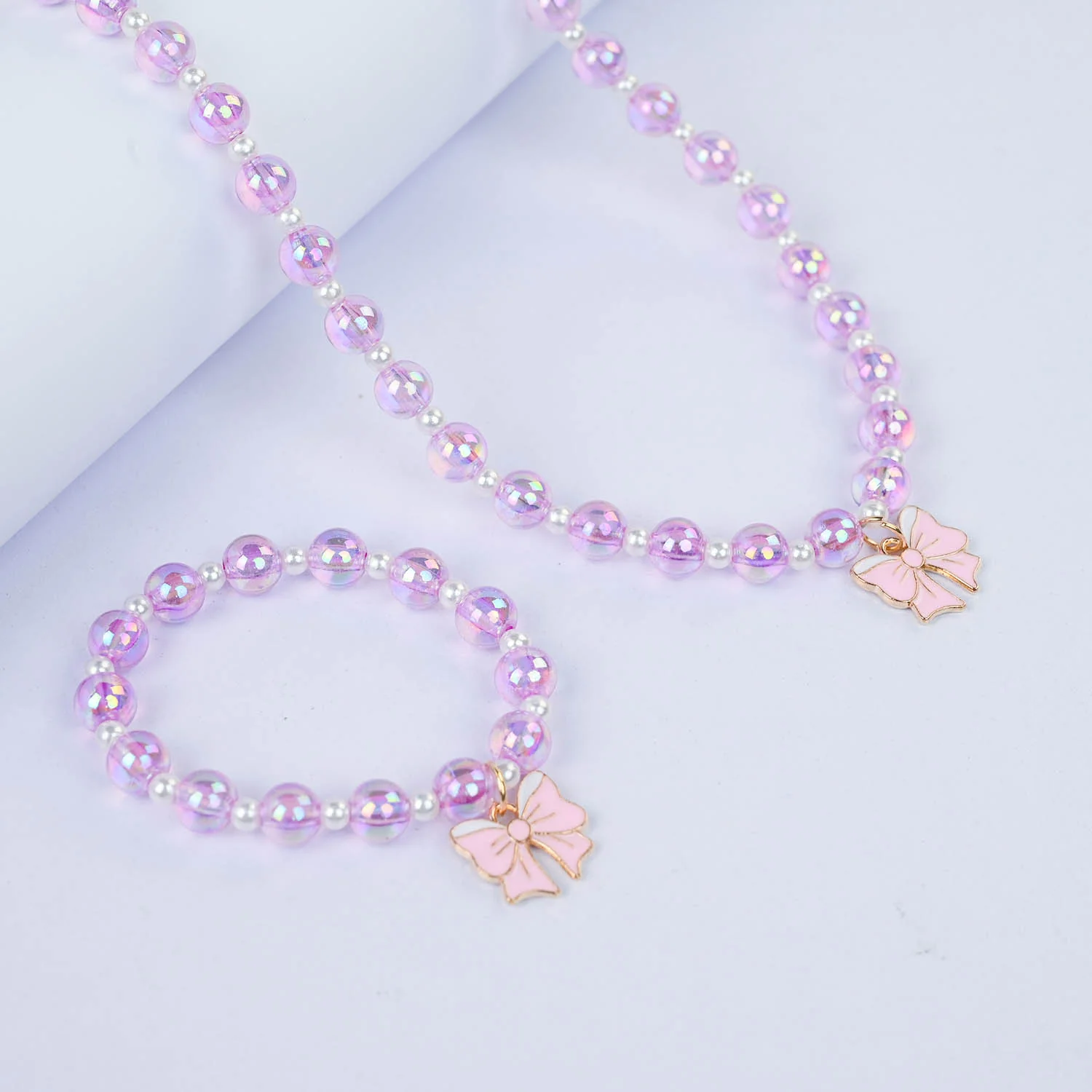 CHARM BEADED NECKLACE & BRACELET FOR GIRLS - Image 2