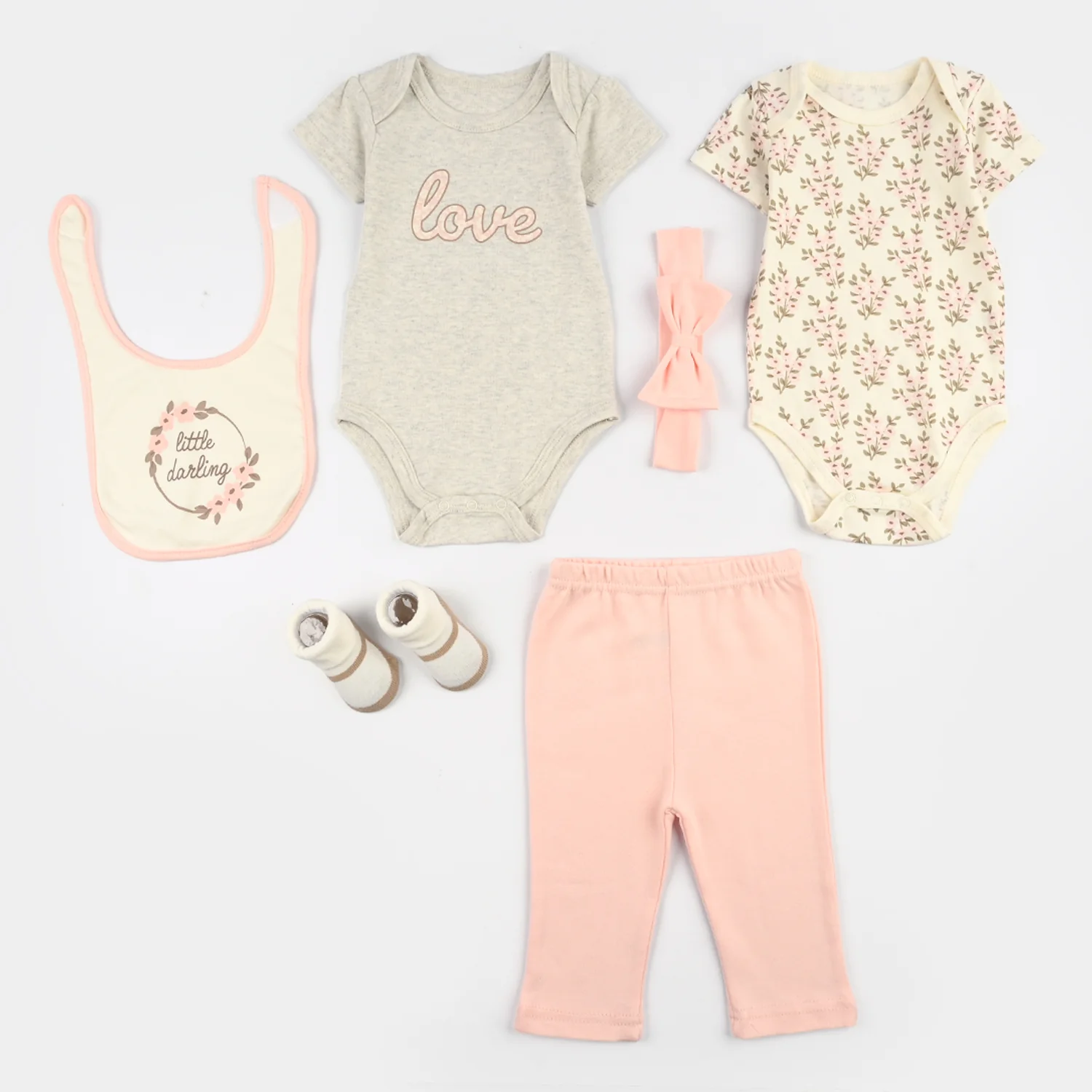 Newborn Clothing Starter Set (Pack of 6) - Peach