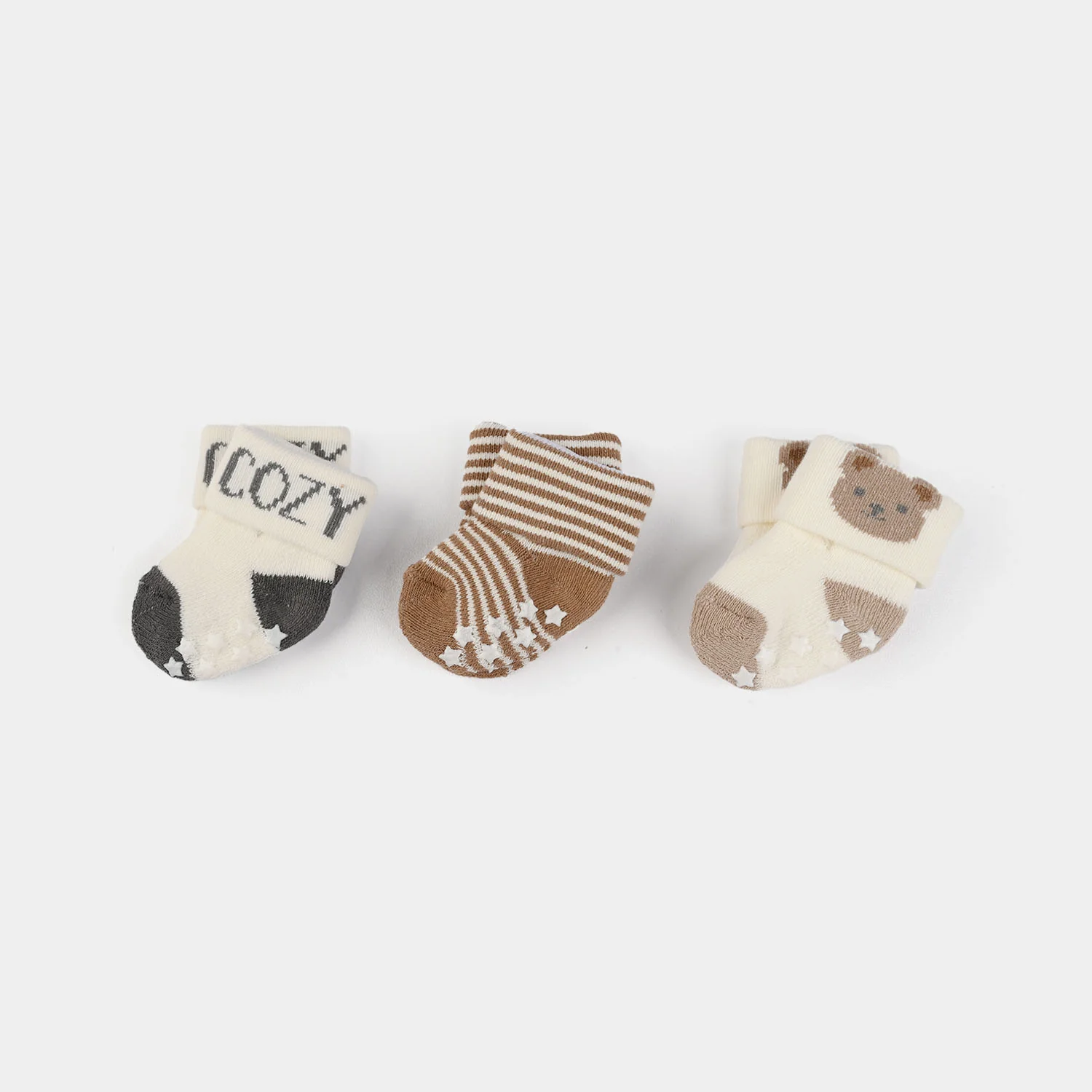Baby Socks – Pack of 3 (0–6+ Months)