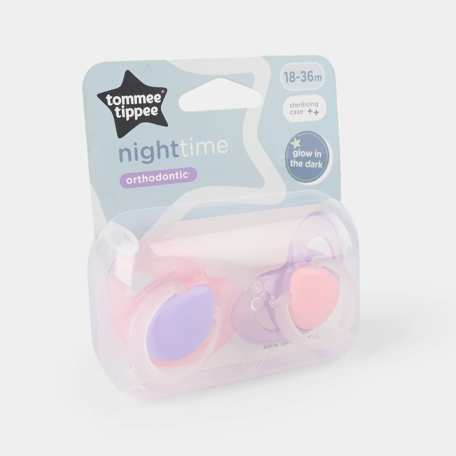 Closer to Nature Night Time 2 Orthodontic Soothers 18-36M - Image 3
