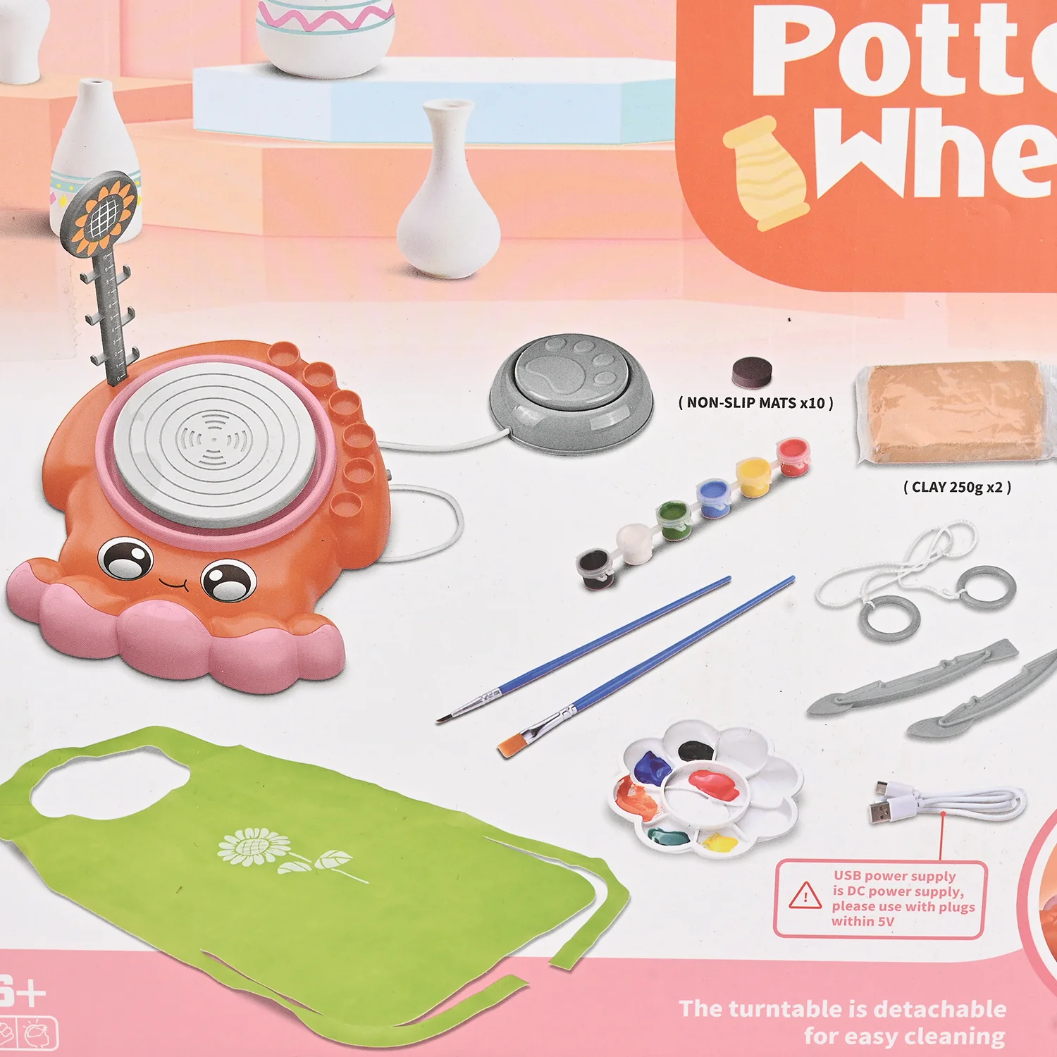 Kids Pottery Wheel Creative Craft Set - Image 2