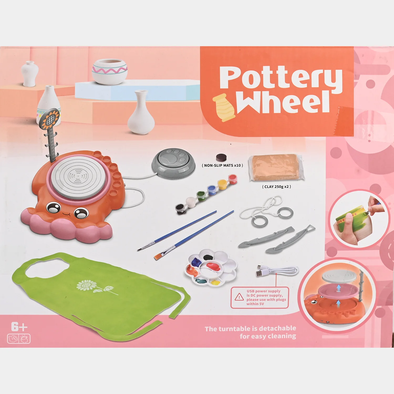 Kids Pottery Wheel Creative Craft Set - Image 3