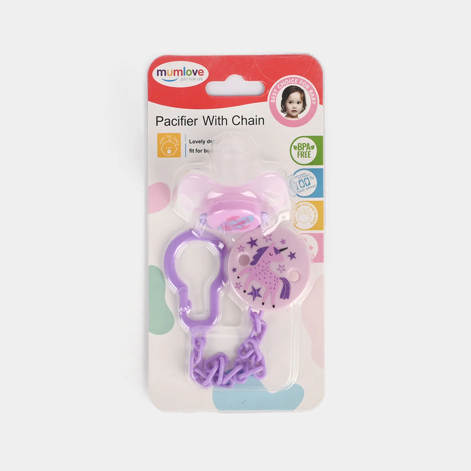 Silicone Pacifier with Chain
