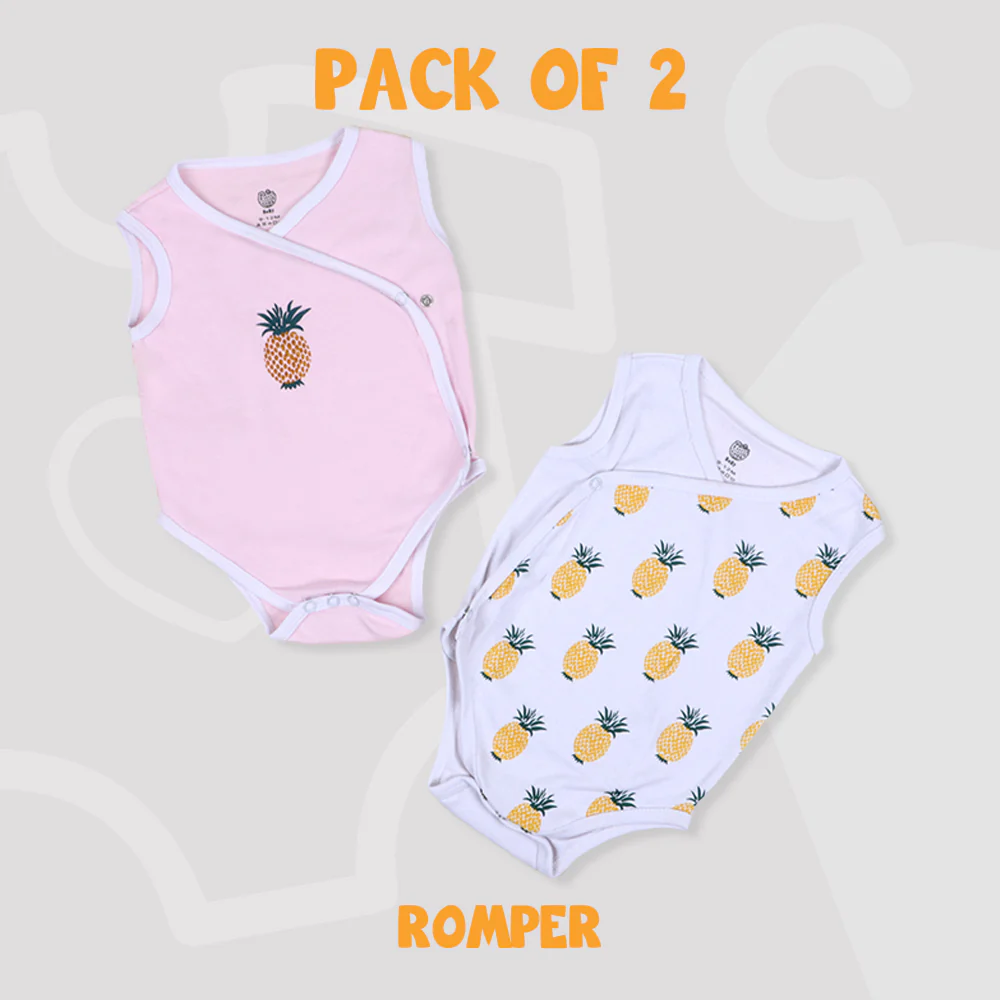 Pack Of 2 Pineapple Romper For Girls