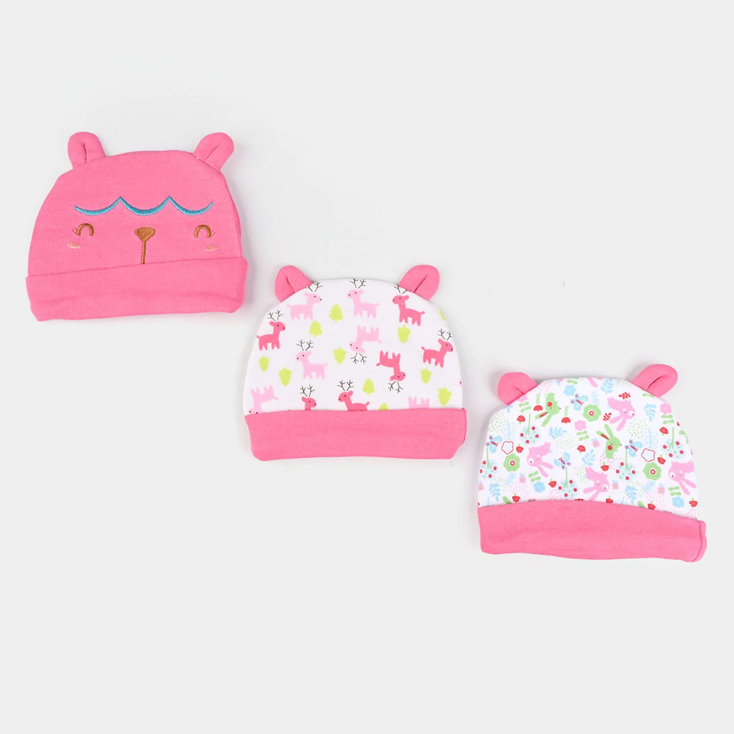 Infant Cotton Cap  – Pack of 3