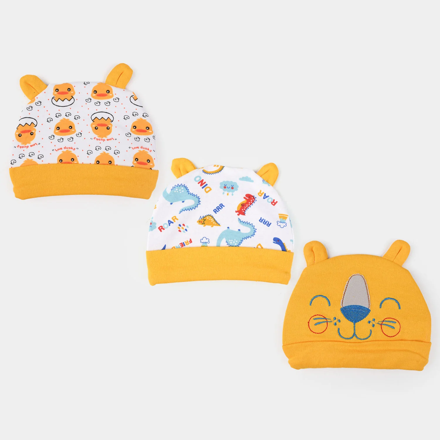 Infant Cotton Cap  – Pack of 3