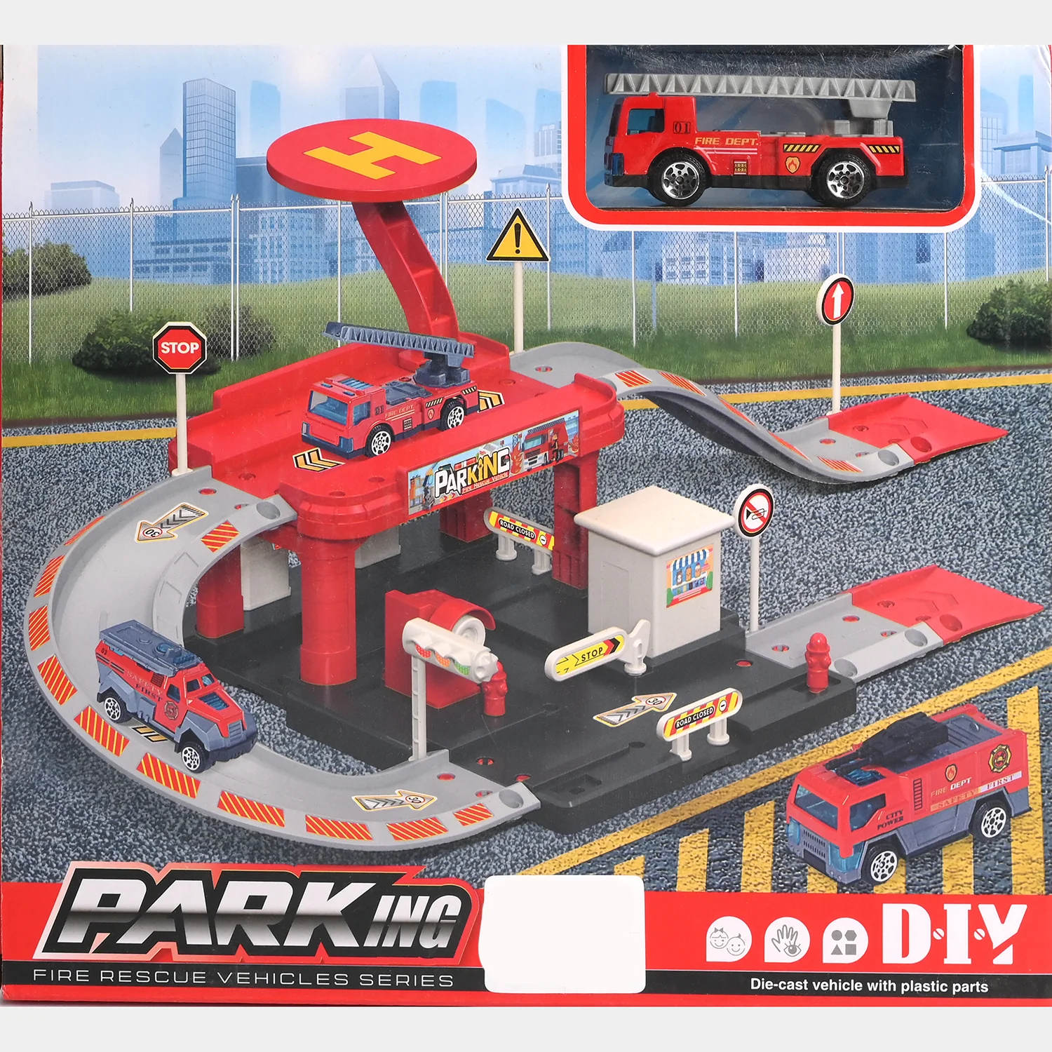 Fire Rescue Parking Garage Playset - Image 3
