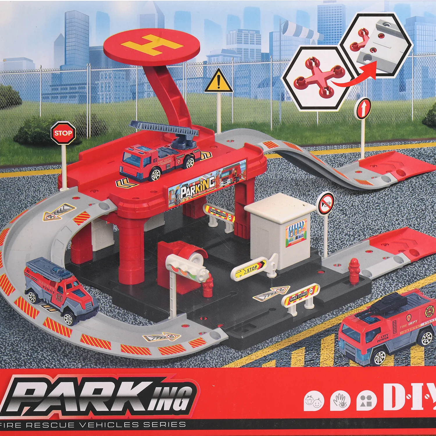 Fire Rescue Parking Garage Playset - Image 4